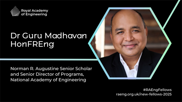 Guru Madhavan Elected to the Royal Academy of Engineering